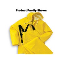 Bata Shoe 76050-3X Bata/Onguard 3X Yellow Webtex .65mm Ribbed PVC On Polyester Webtex Rain Bib Overalls With Plain Front